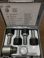 Genuine Vw Audi Oem Wheel Lock Kit 5q0698137 14x1.5x27mm Set Of 4 W Key Genuine Vw Audi Oem Wheel Lock Kit 5q0698137 14x1.5x27mm Set Of 4 W Key