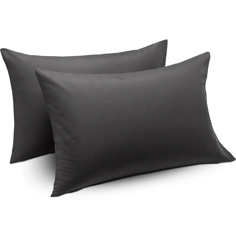 Luxury Housewife Pillow Cases 2 x Ultra Soft Plain Pair Pack Pillow Covers 50x75 - Image 3 of 4