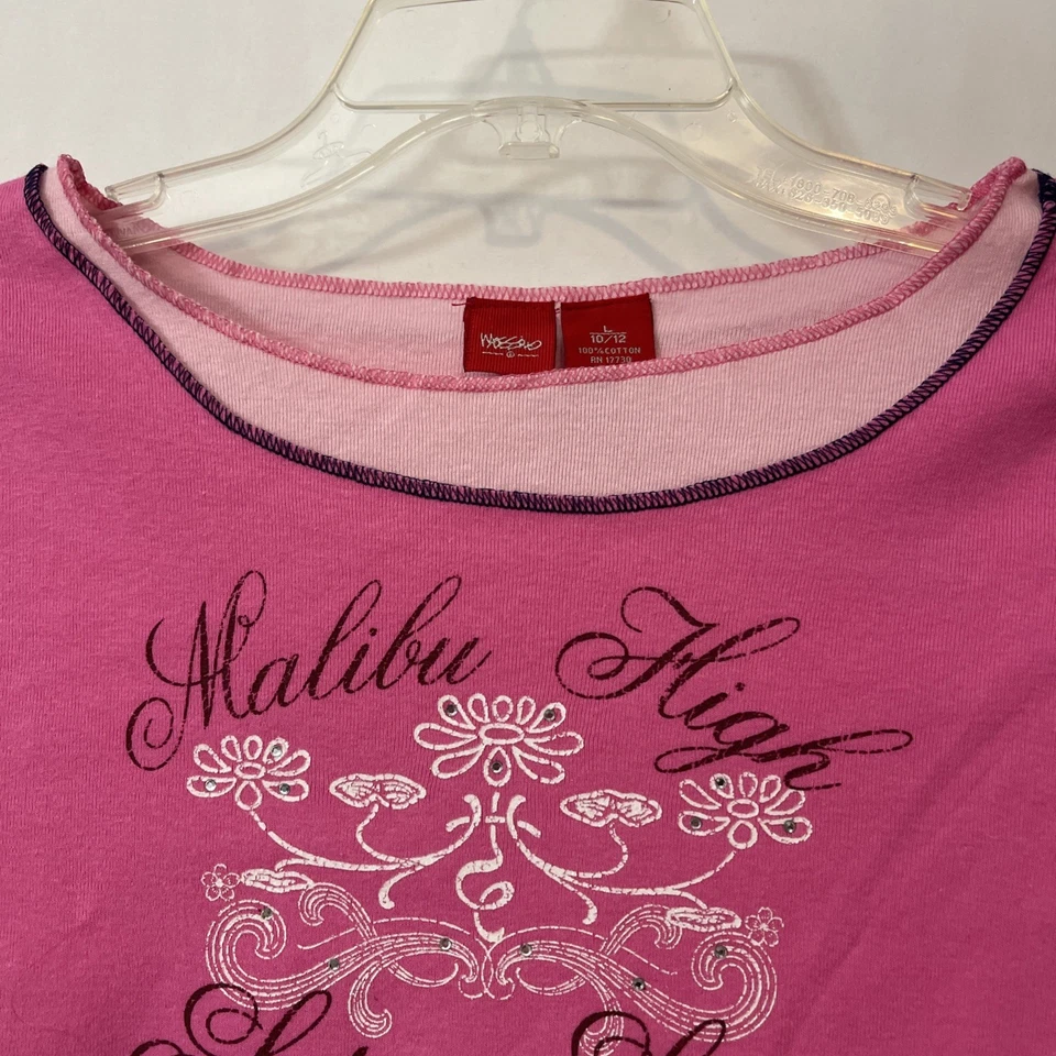Mossimo Girls Large 10/12 Layered Pink “Malibu High” Cotton Shirt NWT! M1334 - Image 3 of 4