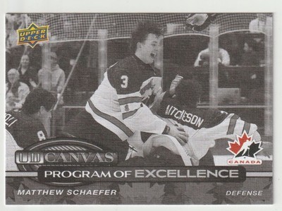 2025-26 UD CANVAS PROGRAM EXCELLENCE TEAM CANADA BLACK MATTHEW SCHAEFER #C-259