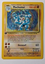 Pokemon Machomei 1st Edition Holo Basis Set 8/102 Deutsch