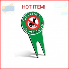 6"x12" No Peeing Dog Sign  Dog Stake for Yard Pick Up After Your Dog Sign  No