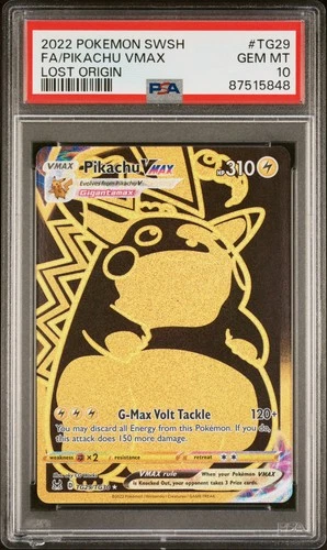 Fa/Pikachu Vmax Pokemon Sword & Shield Lost Origin TG29 NM PSA 10