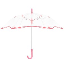 2Pcs Kids Clear Round Bubble Umbrella for Rain, Wide Coverage Arc 43 Inch, Au...