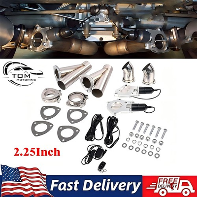#ad #ad 2PCS 2.25quot; Electric Exhaust Valve Y Pipe Kit Remote Control Switch $168.99