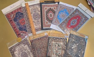 MINIATURE DOLLHOUSE RUGS CARPETS RUNNERS NEW OLD STOCK 65+ PIECES LOT