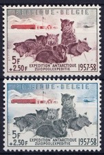 Belgium, 1957, COB 1030/1: €38,50, Belgian South Pole Expedition 1957-58, MNH