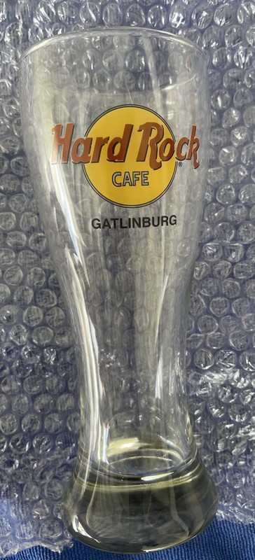 Hard Rock Cafe Souvenir Pilsner Glass Defunct Closed GATLINBURG RARE!