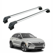 For Hyundai Nexo 2019-2025 Roof Rack Cross Bars Flush Rail Alu Silver