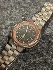 Vintage Timex Titanium 100M Quartz Black Dial Date Indicator Women's Watch 27mm