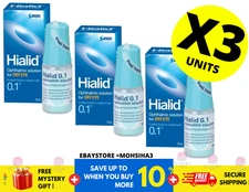 Japan Santen Hialid 0.1% Sodium Hyaluronate Ophthalmic Solution Eye Drop 5mL X3