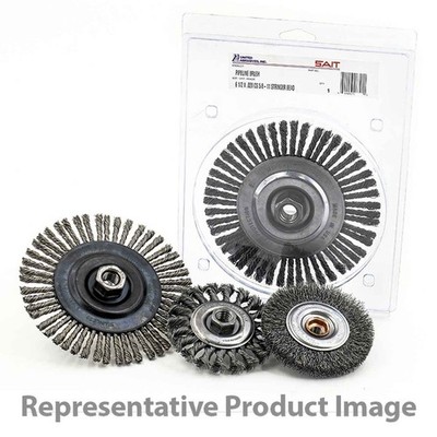 United Abrasives 03389 6-1/2'' Stainless Wire Wheel Pipeline Brushes KNOT 6 pack
