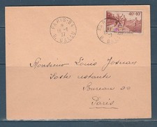 enveloppe 1er jour  40c sports et loisirs  Paris  16  06  1937
