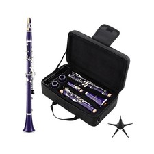 Bb Clarinet, Nickel-Plated B Flat Clarinet for Student Beginner with Case and...