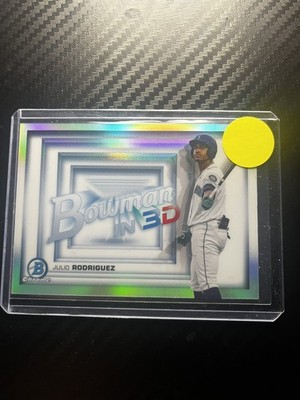2022 Bowman JULIO RODRIGUEZ IN 3D CHROME #B3D-16 Seattle Mariners
