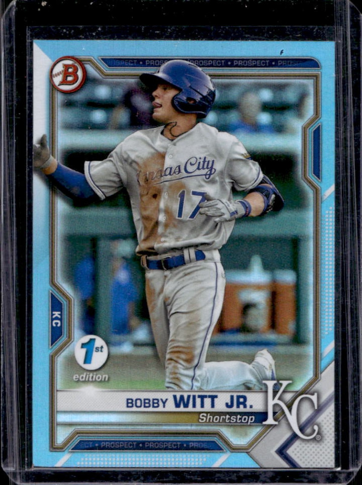 2021 Bowman 1st Edition Bobby Witt Jr. Sky Blue #BFE-1 Royals