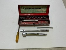 Rare Vtg Indestro 17 Pc 1438 Socket Set No. 7701 Usa Made
