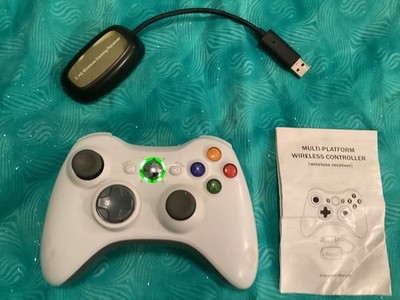 Multi-Platform Wireless Controller for XBOX 360 PC PS3 2.4GHz Works Great Clean