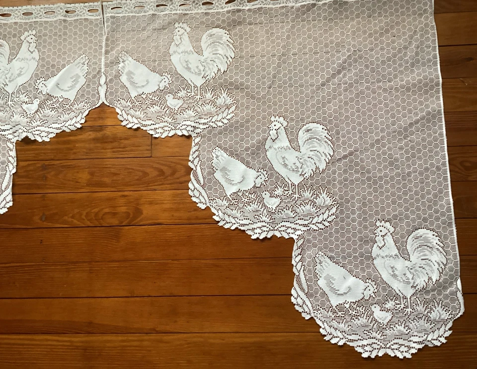 "Juego de 2 paneles de 32,5"" de ancho Heritage de encaje para gallo gallina granja EE. UU." Foto 2 de 4