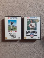 sega genesis ea sports cartridgegames lot of 2 Madden '94 & PGA