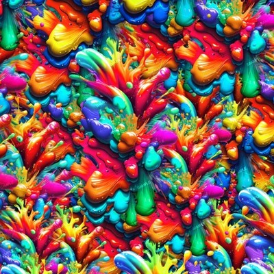 Color Splash 43 - 16'' x 48'' Hydrographic Film Hydro Dipping