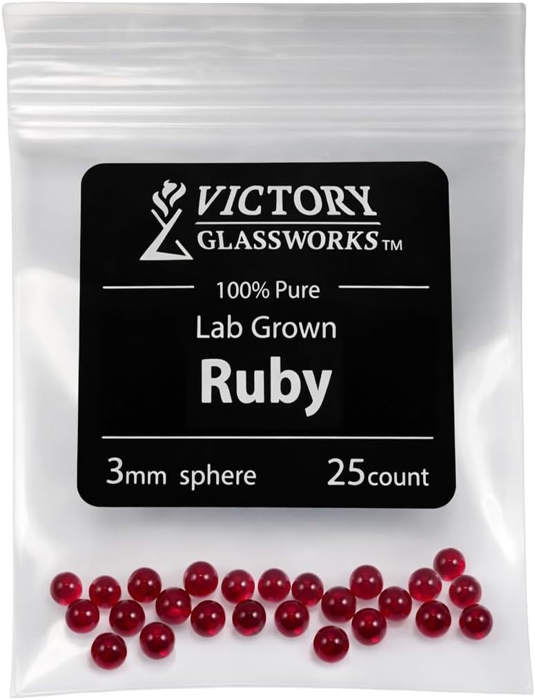 3/4/5 mm Ruby Pearl, Synthetic Ruby Balls, Red