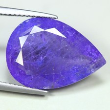 10.60 Cts Great Loose Gemstone 100  Natural Purplish Blue Tanzanite Pear