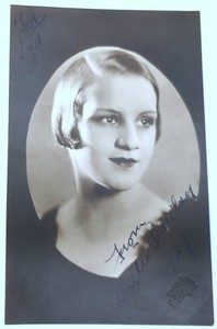 Vintage Signed Promo Photo Card Billie Barclay 1920s Vaudeville Performer