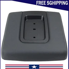 Fits For Silverado Sierra GMC 22881398 New Middle Seat Black Leather Armrest Lid