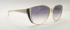 Vintage Foster Grant Black White Translucent Oval Sunglasses Frames