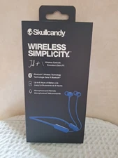 Skullcandy S2JPW-M101 Jib+ Bluetooth Wireless In-Ear Earbuds Mic+Remote Blue NEW