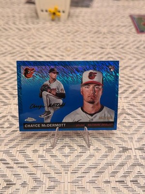 2025 Topps Chrome Platinum #245 Chayce McDermott Blue Shimmer Refractors #62/100