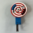 J Chein Tin Litho Hand Spinner Toy Red White Blue Vintage USA