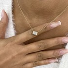 1ct Radiant Pendant Necklace Yellow Gold 14K Labcreated Diamond F/VS — photo 7