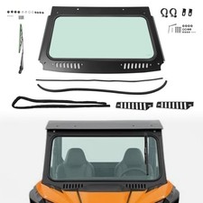 Front Windshield Glass Window w/Vent Wipers For Kawasaki Teryx KRX 1000 2020-26