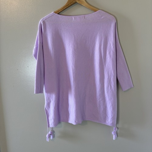 Maglione donna leggero Lilly Pulitzer tasche lavanda maniche 3/4 tg XXS - Foto 6 di 6