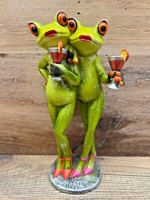 Frog Best Friends Resin Figurine 7'' x 4''