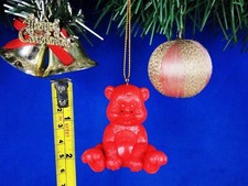 Decoration Ornament Xmas Party Home Decor Teddy Bear Red Cutie Character K1311 A