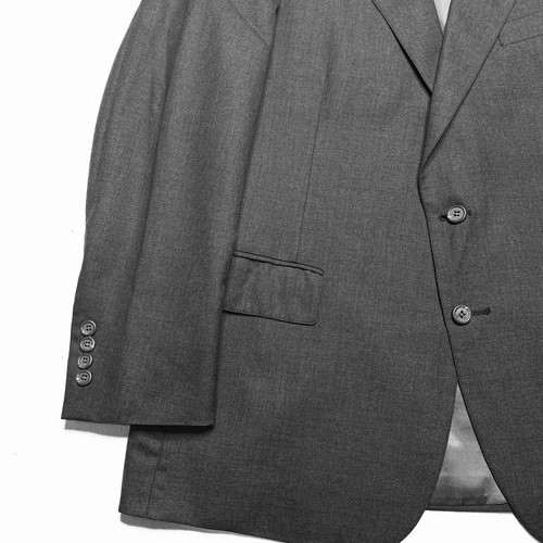 Vintage Polo University Club Ralph Lauren 44R Dark Grey Wool Blazer Jacket - Picture 4 of 7
