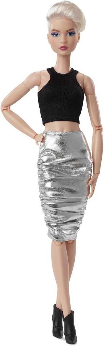 スカート barbie Barbie Signature LOOKS #8 WAVE 2 BLONDE PIXIE CUT Metal Skirt