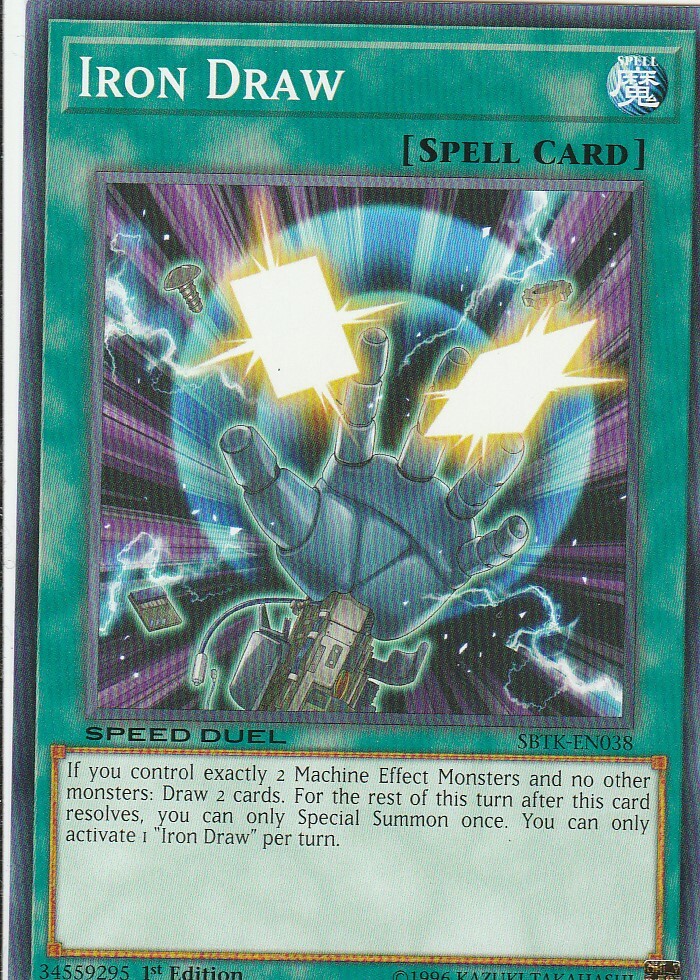 YUGIOH CARD 1 X IRON DRAW SBTK-EN038 1ST EDITION | eBay