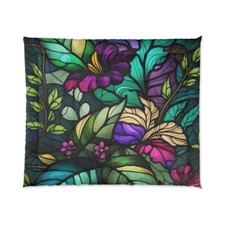 King Size Comforter Hawaiian Tropical Surf Beach Home Decor Floral Aloha Waves