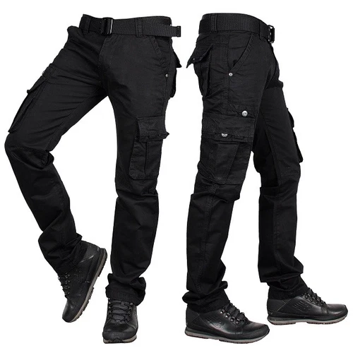 2025 Herren Camouflage Army Hose Freizeit Baumwoll Pants Cargohose mit Gürtel-DE - Bild 48 von 55