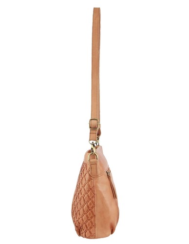 Pierre Cardin Leather Embossed Crossbody Bag in Apricot - Picture 3 of 4