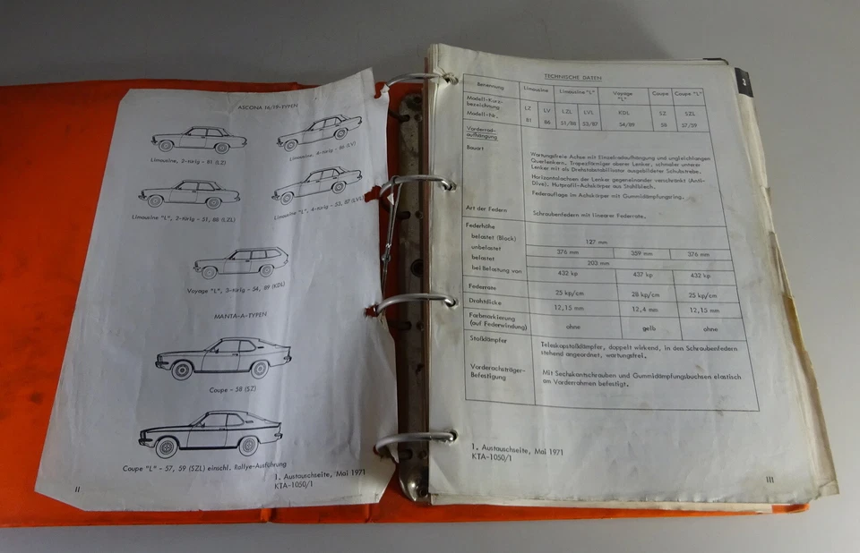 Manual De Taller Opel Ascona 16 / 19 + Manta A Chasis / Motor Desde 09/1970 - Imagen 2 de 4