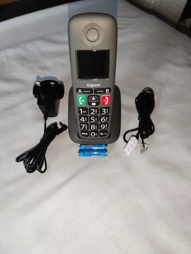 GIGASET EASY H E294, CORDLESS TELEPHONE, BIG BUTTON, LARGE DISPLAY + BATTERIES. - Zdjęcie 14 z 16