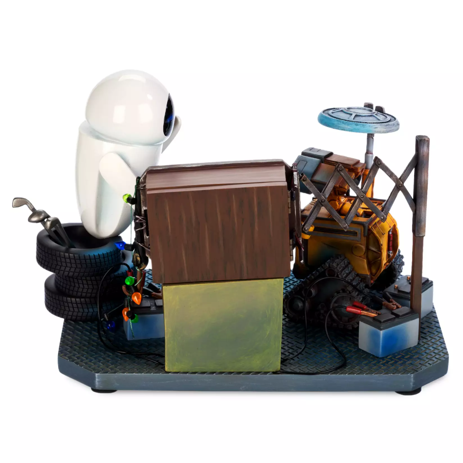 WALL・E フィギュア アートブック付き Pixar Wall-E & Eve Figure Light Up 15th Anniversary Disney
