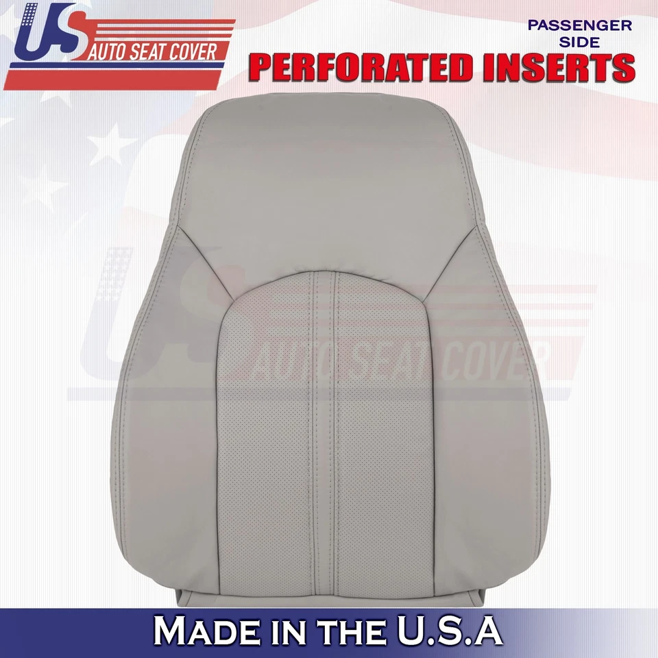 Cubiertas de asiento de cuero grises delanteras 2 superiores e inferiores para Cadillac CTS 2008 a 2013 Foto 2 de 4