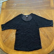 Black See Thru AGENDA XL Women's Top Made In The USA
