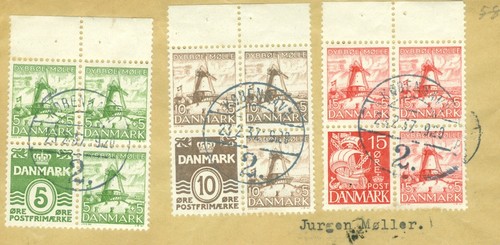 Dänemark 1937: Schöner R-Brief nach Tyskland m. "Dybbøl Mølle 4 Blöcke - Bild 2 von 3